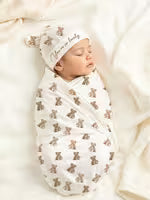Ave-Noir Newborn Photography Props Baby Swaddle Blanket And Hat