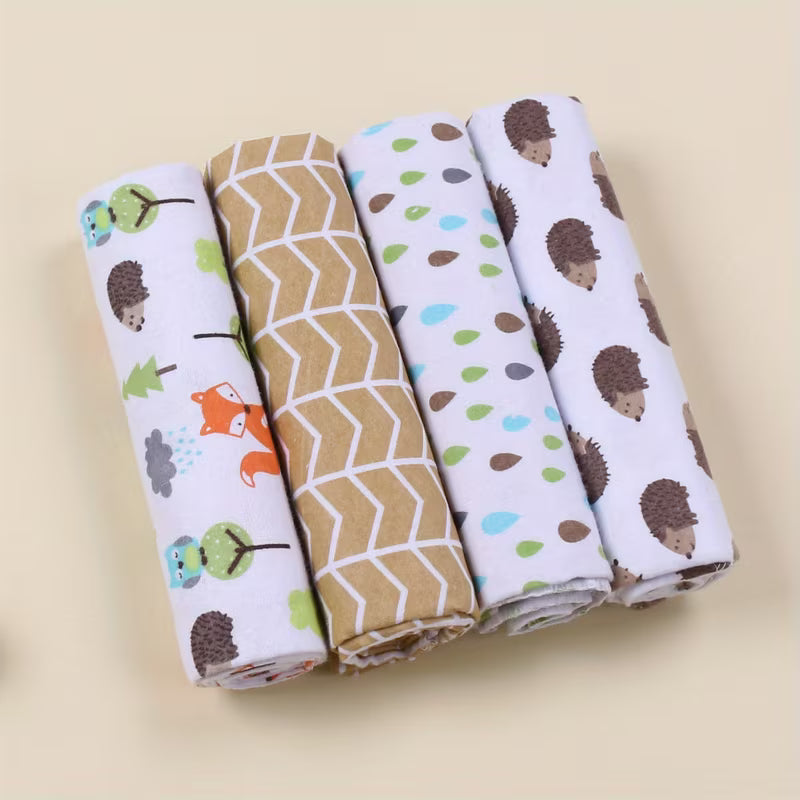 Ave-Noir 4pcs Cotton Flannel Swaddle Blankets